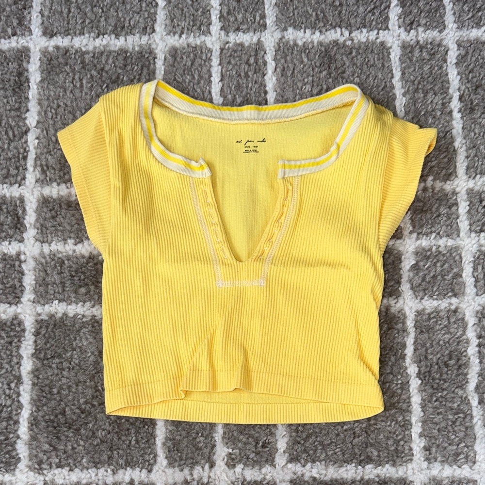 Urban Outfitters Yellow Out from Under Go for Gold Seamless Top